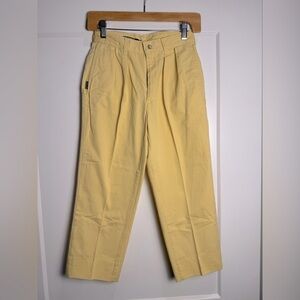 Ralph Lauren Yellow Chino pleated Pants Classic Cotton